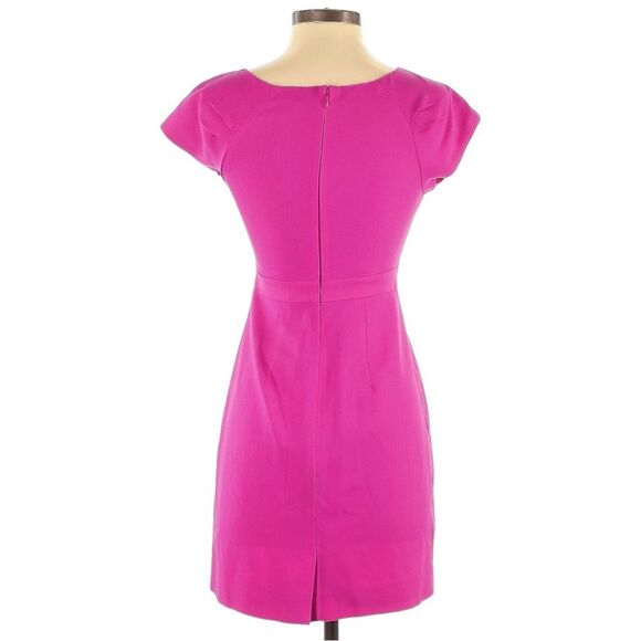 NWT J. Crew Wool Origami Sheath Dress Berry Fuchsia Career Professional Size 0 - Picture 5 of 13